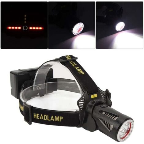 Lampe Frontale Extérieure Chargement USB Antidérapant Respirant Réglable Élastique IPX5 Lampe Frontale Étanche pour Camping,DUBUNS