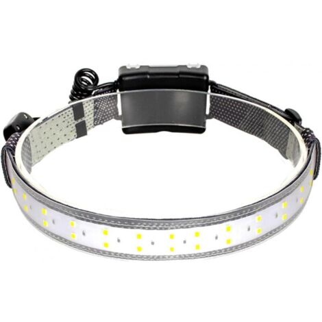 Lampe frontale LED, 350 lumens, étanche à large faisceau avec bandeau 3 modes pour extérieur, course à pied, randonnée