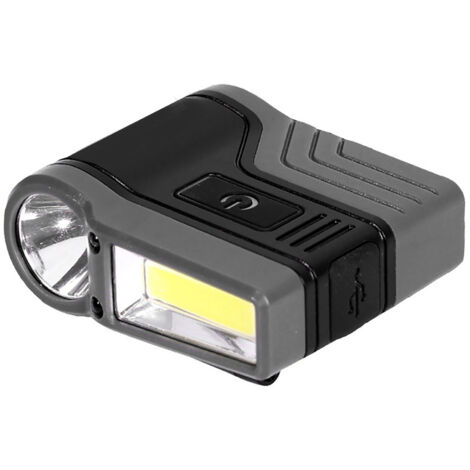 Lampe Frontale LED à Induction COB, Imperméable pour Pêche et Extérieur, Clip pour Casquette Noir