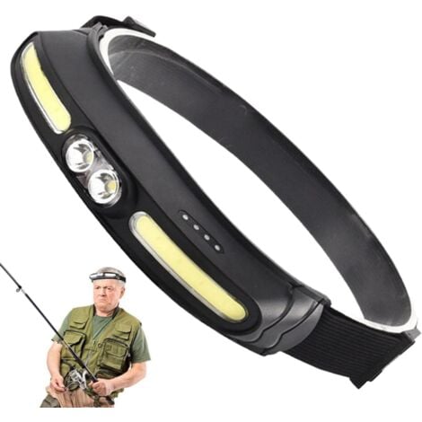 Lampe frontale LED - Bandeau LED rechargeable par USB super lumineux, lampe  de poche frontale étanche pour la course en plein air, la chasse, la  randonnée, le camping (noir)