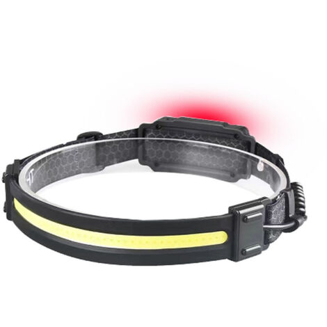 LAMPE FRONTALE LED COB FEUX ARRIERES 300LM 6000K SUR BATTERIE