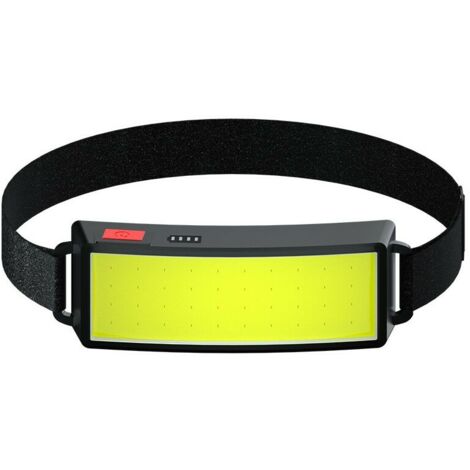 Lampe frontale LED COB rechargeable - Ultra lumineuse, légère - 500 lumens - 3 modes d'éclairage - Lampe frontale USB réglable pour camping