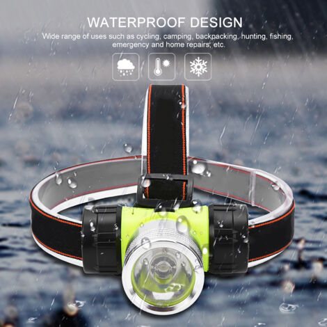 Lampe frontale LED étanche haute puissance pour plongée sous-marine et activités nocturnes