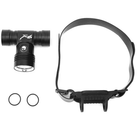 Lampe frontale LED étanche pour plongée, haute luminosité sous-marine, utilisation terrestre et aquatique