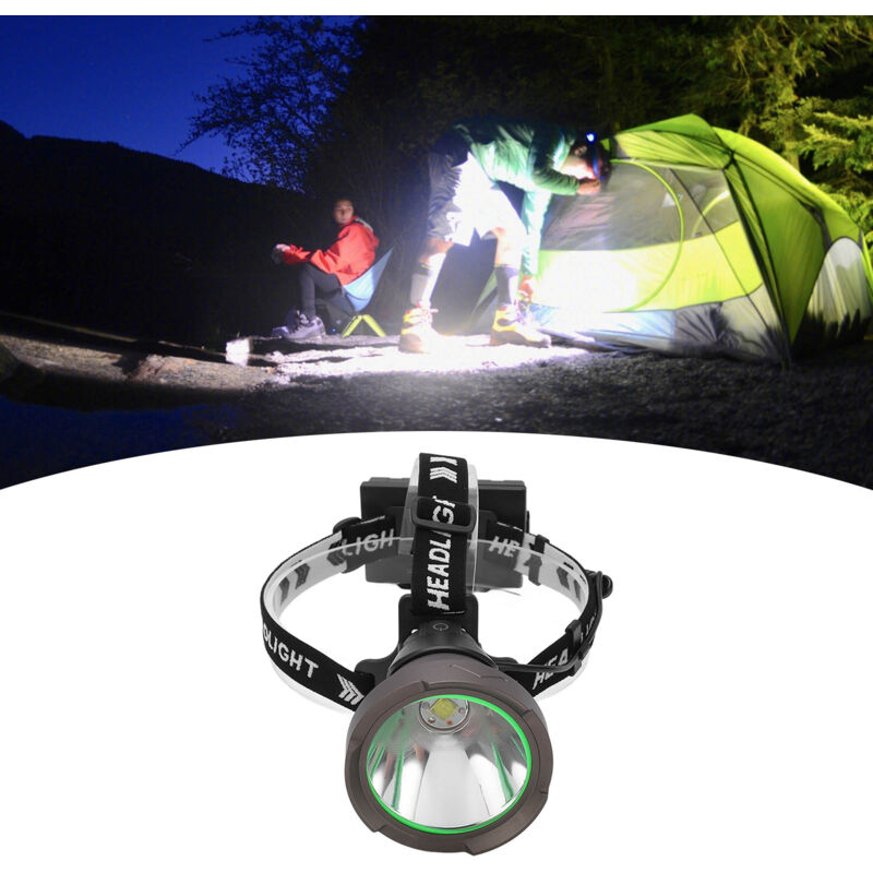 Debuns - Lampe frontale led haute luminosité, lampe frontale haute puissance rechargeable par usb pour le camping, la randonnée et la pêche,DUBUNS
