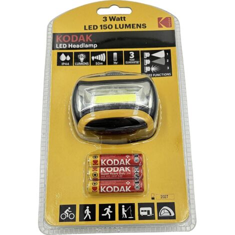Lampe frontale LED Kodak à pile(s) 150 lm 887930413861 Y896903