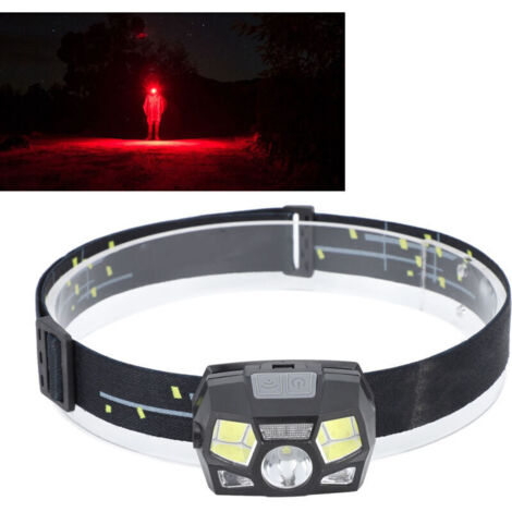 Lampe Frontale LED Lampe de Poche Charge USB Lumière Forte Étanche Capteur de Mouvement Lampe Frontale Rechargeable pour Pêche de Nuit Course à Pied,DUBUNS