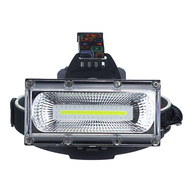 Lampe frontale, led lampe frontale rechargeable cob haute luminosité, lampe de travail étanche pour le camping, la pêche, la randonnée, le grand