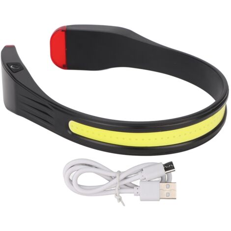 Lampe frontale LED légère, lumière rouge douce, étanche IPX4, confortable et portable pour camping et randonnée.