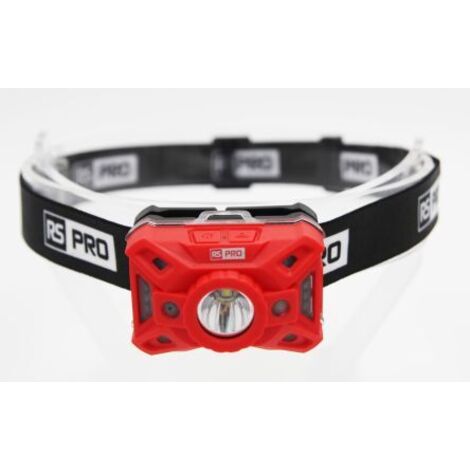 Lampe frontale LED non rechargeable RS PRO, 300 lm, 3 piles AAA ( Prix pour Boîte de 1 )