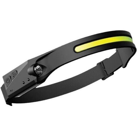 Lampe frontale LED rechargeable 2 en 1 avec détecteur de mouvement