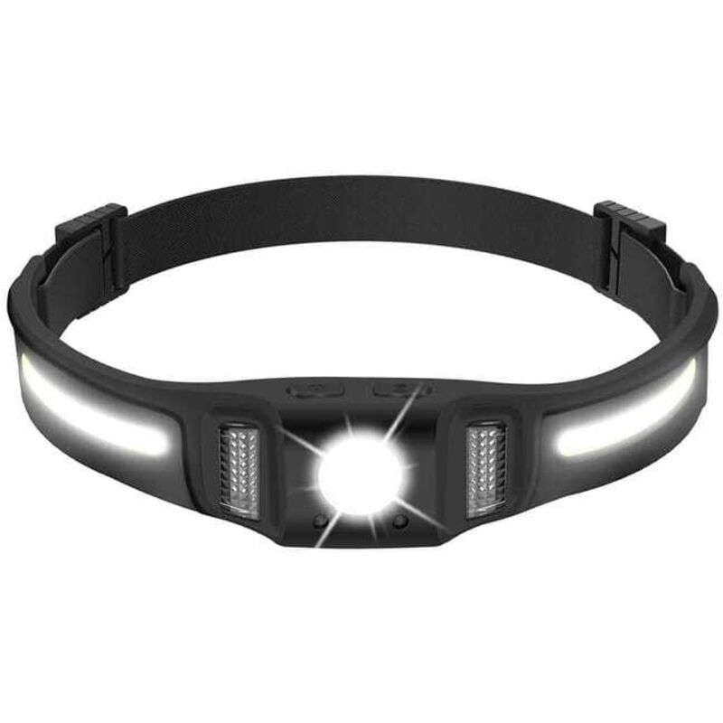 Lampe Frontale LED Rechargeable 650LM avec Lumière Rouge, Capteur de Mouvement - 10 Modes d'éclairage Lampes Frontales COB Ultra Puissante à 270°