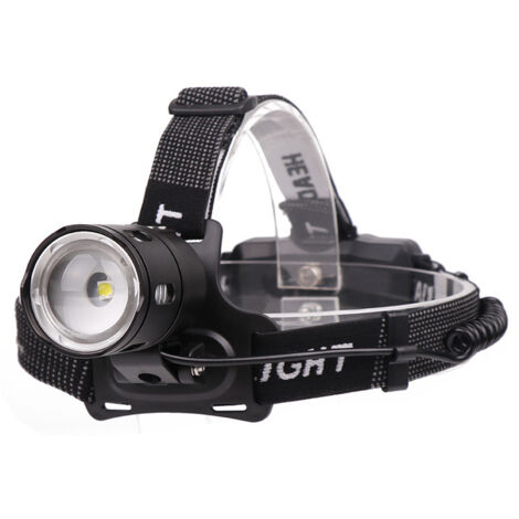 Lampe Frontale LED Rechargeable Lampe Torche Frontale Étanche Zoomable 3 Modes  pour Running, Camping, Pêche, Cyclisme