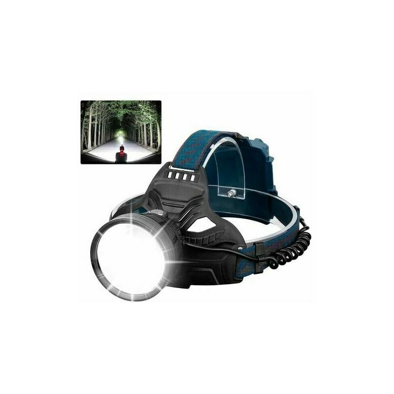 Lampe frontale LED rechargeable pour adultes 90 000 lumens super lumineuse lampe frontale réglable à 90° 4 modes IPX5 étanche USB lampe frontale