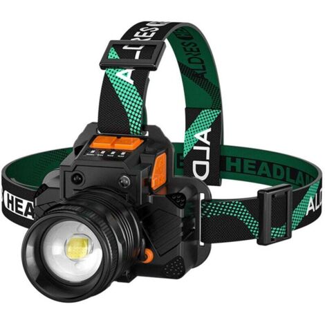 Lampe Frontale LED Rechargeable Super Lumineuse - Torche pour Mine, Camping, Randonnée, Pêche