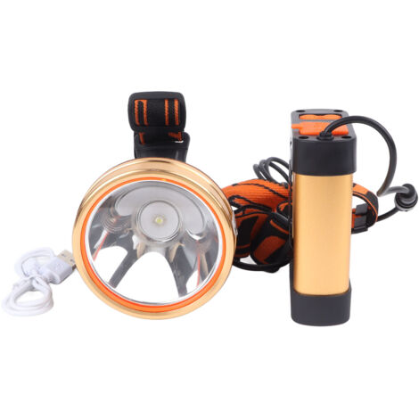 Lampe Frontale LED Rechargeable USB, Lumière Puissante et Étanche pour Pêche, Camping, Randonnée - Léger et Réglable