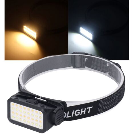 Lampe frontale LED USB à 5 vitesses, haute luminosité IPX4, étanche pour le cyclisme, la pêche,DUBUNS