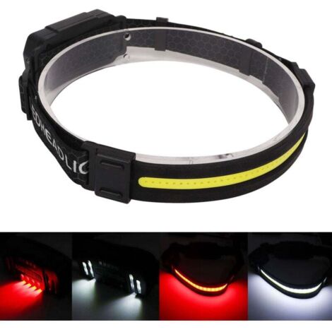 Lampe frontale LED XPG à induction COB, lampe frontale rechargeable par USB pour la randonnée, la course à pied, la réparation, la pêche, le cyclisme,DUBUNS