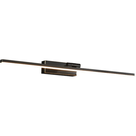 Lampe frontale miroir LED, or frotté noir, 60cm, avec lumière LED tricolore, tension régulière 220V