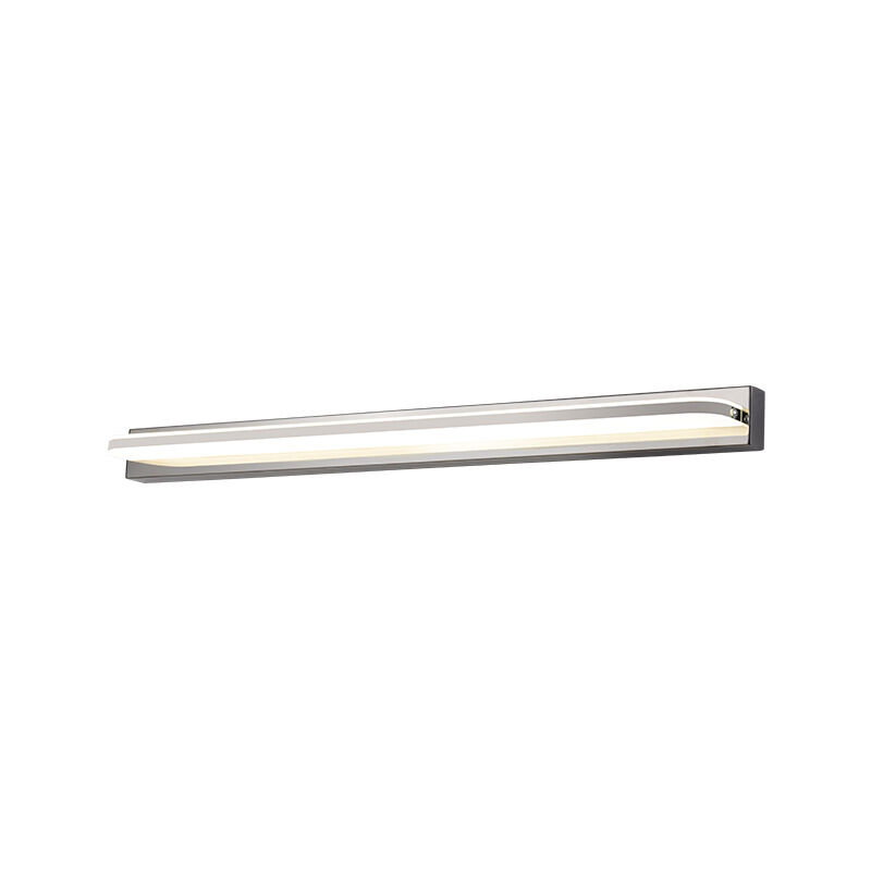 Lampe frontale Miroir salle de bain WC, 42cm argent, changement de couleur tricolore, applique murale 9W