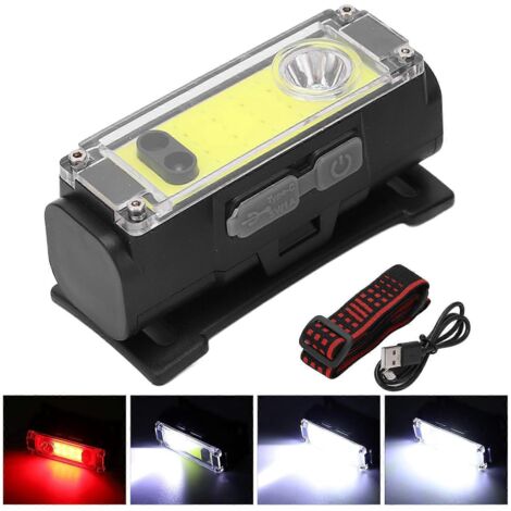 Lampe frontale multifonctionnelle rechargeable USB 2024, lampe frontale ultra-lumineuse pour le camping et la pêche en plein air.