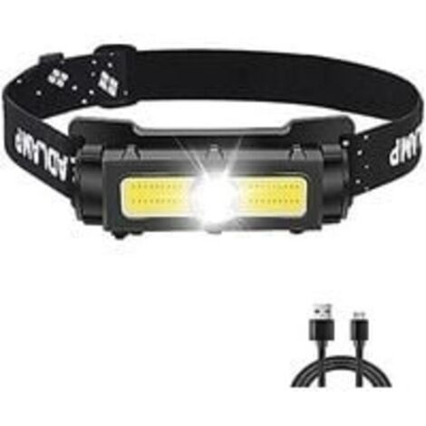 Lampe Frontale Puissante 1000 Lumens,Lampe Frontale LED Rechargeable avec Lumière Rouge Blanche et Aimant Amovible Torche Frontale 7 modes pour la Course, le Camping, la Pêche [Classe énergétique A+++