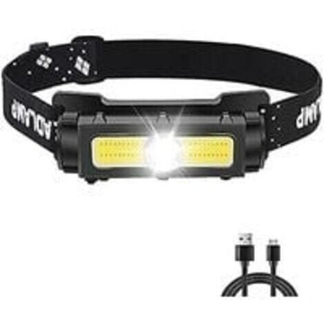 Lampe Frontale Puissante 1000 Lumens,Lampe Frontale LED Rechargeable avec Lumière Rouge Blanche et Aimant Amovible Torche Frontale 7 modes pour la Course, le Camping, la Pêche [Classe énergétique A+++