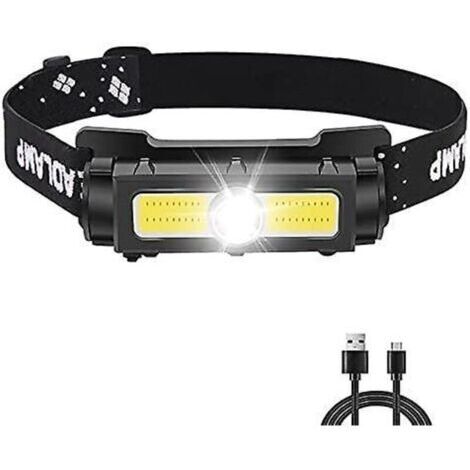 Lampe Frontale Puissante 1000 Lumens,Lampe Frontale LED Rechargeable avec Lumière Rouge Blanche et Aimant Amovible Torche Frontale 7 modes pour la Course, le Camping, la Pêche [Classe énergétique A+++