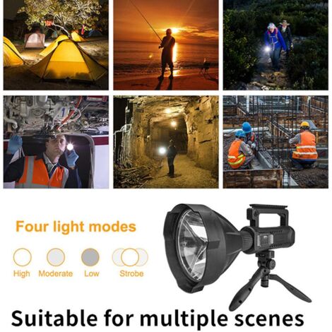 Lampe Frontale Puissante Rechargeable USB, 4 Modes LED, Imperméable IPX5, pour Course à Pied, Randonnée Nocturne, Spéléologie