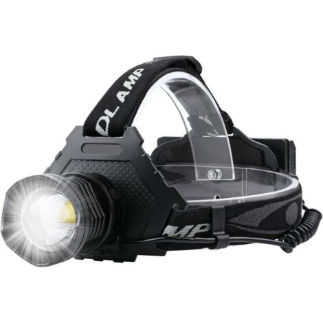 Lampe Frontale Rechargeable 90000 Lumens 5 Modes Étanche IPX7 USB Réglable 90 Degrés