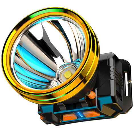 Lampe Frontale Rechargeable en Alliage d'Aluminium Lampe Frontale de Détection pour Pêche en Plein Air Forte Lumière Blanche Puce 55,DUBUNS