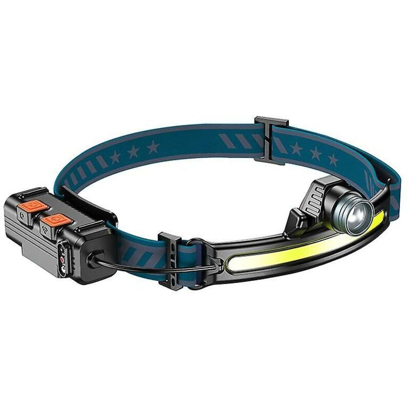 Lampe Frontale Rechargeable, Lampe Frontale Led Étanche Avec 2 Lampes Frontales, Batterie Cob Légère Réglable