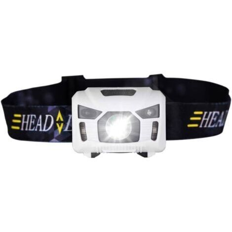 Lampe frontale rechargeable LED 5W avec capteur de mouvement, mini lampe frontale rechargeable, lampe de poche USB pour le camping et le vélo.