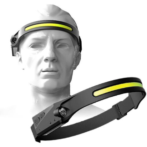 Lampe frontale rechargeable LED avec détecteur de mouvement pour la randonnée ---