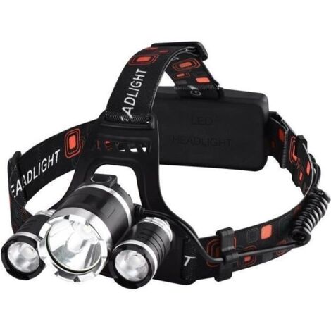 Lampe Frontale Rechargeable, Orientable, 4 Modes, Câble USB Inclus pour Une Variété d\'Activités de Plein Goir comme le Camping