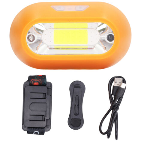 Lampe frontale rechargeable USB 300lm avec lumière rouge et aimant, puissante et portable pour running