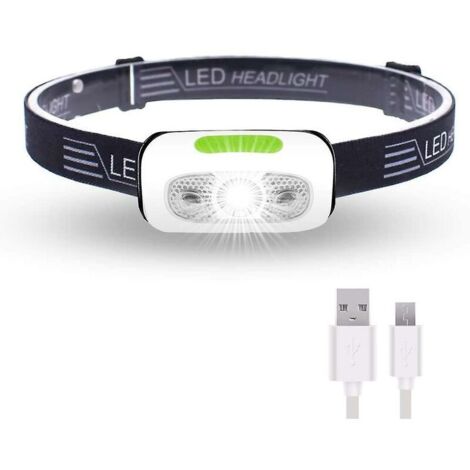 Lampe frontale rechargeable USB de 500 lumens, lampe frontale de course à led légère et super lumineuse pour coureur