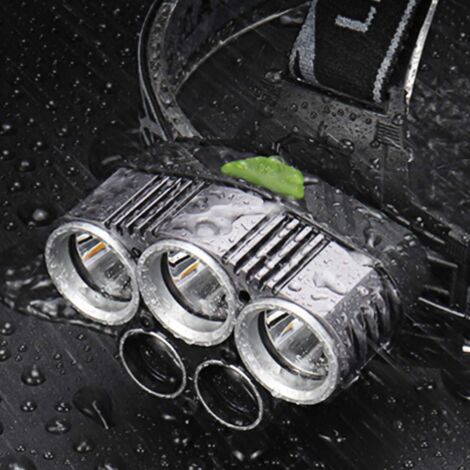 Lampe frontale rechargeable USB, lampe frontale TYC 6 modes avec 2 batteries de grande capacité, lampes frontales étanches pour le camping, la randonnée, le cyclisme, la pêche, la course à pied