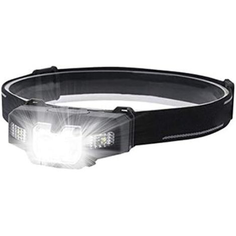 Lampe Frontale Rechargeable USB LED Lumiere Frontale Puissante avec 4000LM, 6 Modes d’Eclairage, IPX4 étanche, Détecteur de Mouvement pour Pêche, Camping, Randonnée, Cyclisme, Lecture