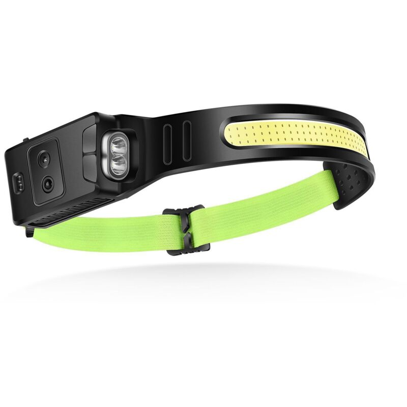 Lampe Frontale Rechargeable USB, UNBON Lampe Frontale LED Ultra Puissante avec 3 Mode d'Éclairage Détecteur de Mouvement Lampe Torche Frontale Léger