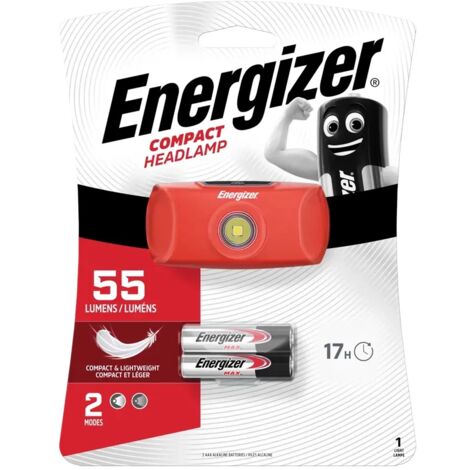 Lampe frontale rouge COMPACT 2xAA 55lm ENERGIZER