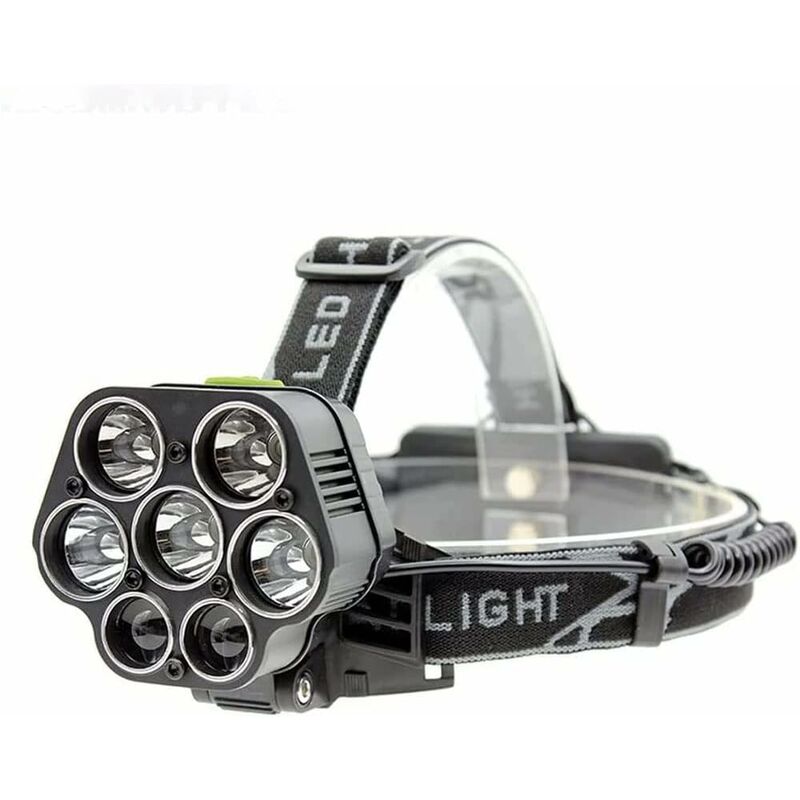 Lampe frontale super lumineuse, lampe frontale puissante 3000 lm étanche rechargeable par usb 18650 torche frontale camping pêche lanterne pour