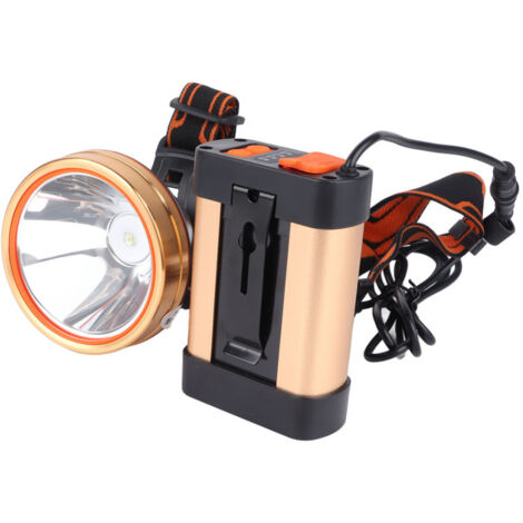 Lampe frontale ultra-lumineuse avec batterie au lithium 1800 mAh, lampe frontale multifonction rechargeable pour travaux en extérieur