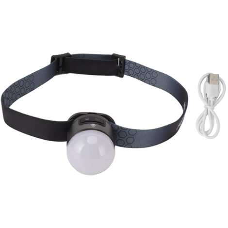 Lampe frontale USB rechargeable avec aimant et crochet, puissante LED XPG COB pour activités nocturnes extérieures.