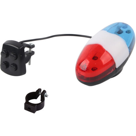 Lampe Frontale Vélo 6 LED avec Cloche Électrique, 4 Boutons pour Sécurité et Avertissement