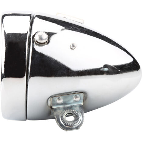 Lampe Frontale Vélo Vintage 6 LED avec Support Argenté - Phare et Éclairage de Sécurité
