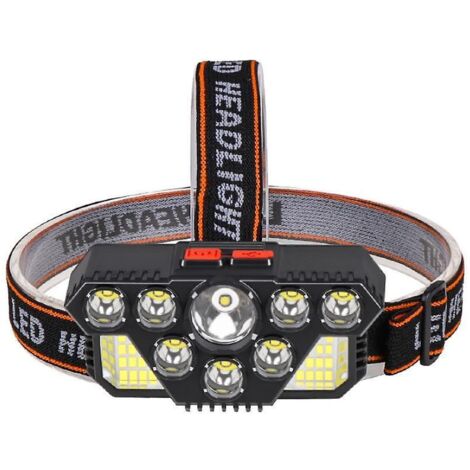 lampe Frontale,torche Frontale  8 Led 8 Modes D'clairage, Lampe Frontale Led Ultra Puissante Rechargeable Usb 120 Rglable Tanche Et Lger Pour Pche