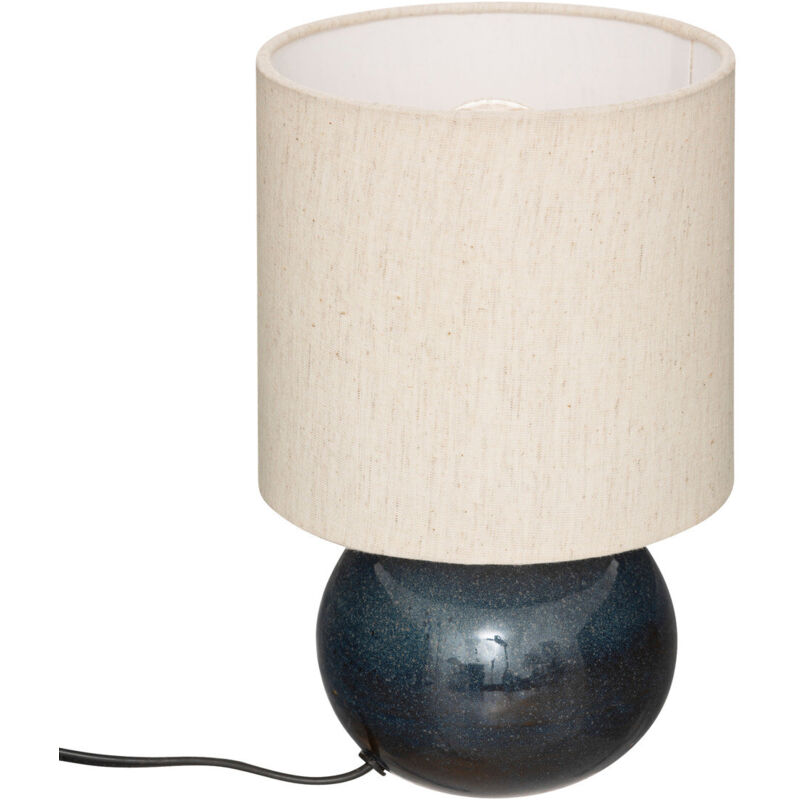 Atmosphera - Lampadaire arc Gaia en coton H26,5cm bleu créateur d'intérieur