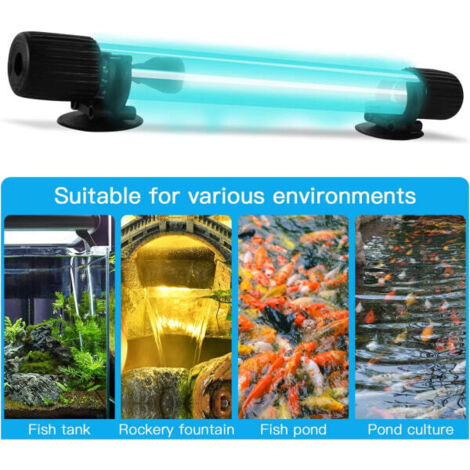 Lampe germicide UV ultraviolette 13W, stérilisateur UVC, Dränkbar