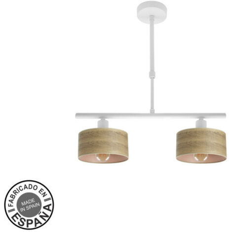 Lampe Gilda 2xe14 Blanc/Bois Clair Regx43x14 Cm